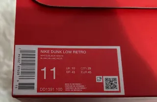 Nike Dunk Low Retro Negro Blanco