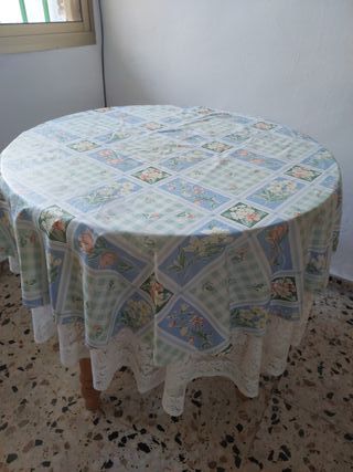 Mesa camilla redonda extensible madera