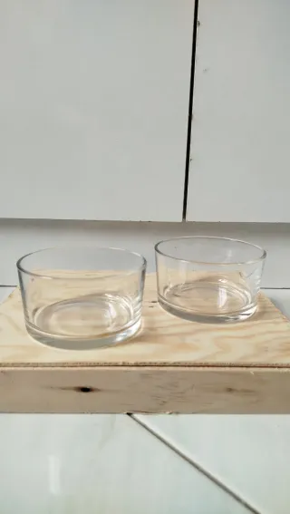 Set 2 Ciotole Vetro Trasparenti