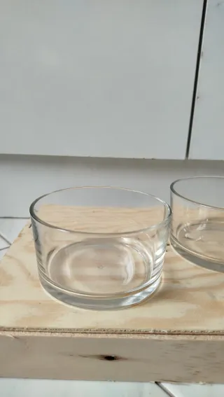 Set 2 Ciotole Vetro Trasparenti