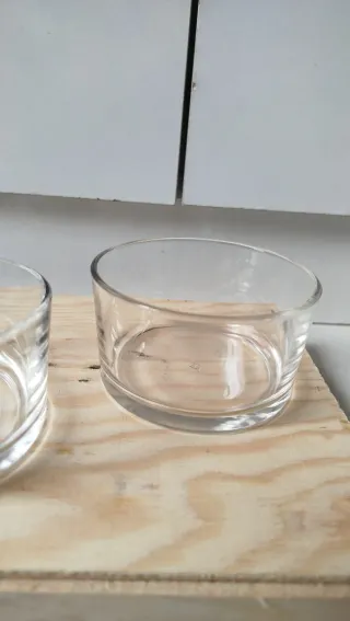 Set 2 Ciotole Vetro Trasparenti