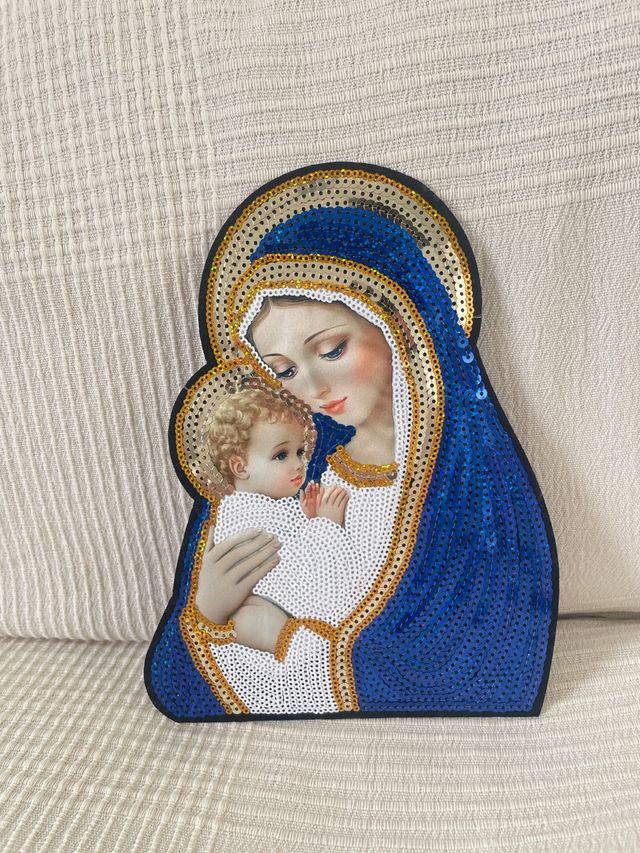 Parche Virgen María y Niño Jesús
