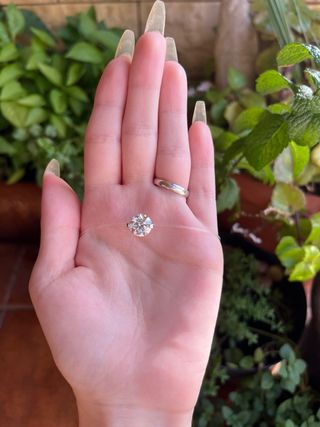 Pulsera “invisible”de plata y moissanita 3Ct