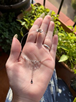 Pulsera “invisible”de plata y moissanita 3Ct