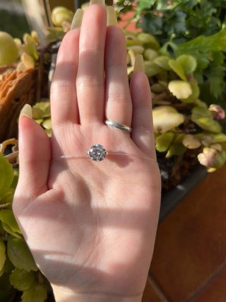 Pulsera “invisible”de plata y moissanita 3Ct