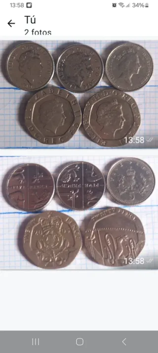 Lote de monedas de Euro (20, 10 y 50 céntimos)