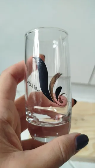 Bicchierini da liquore decorati (2 pezzi)