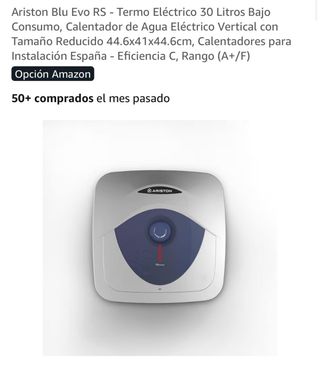 Calentador Ariston Blu Evo RS 30L