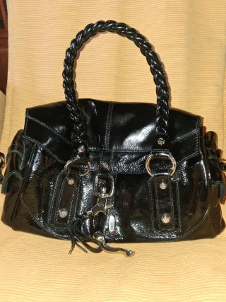 Bolso Negro Charol Francesco Biasia