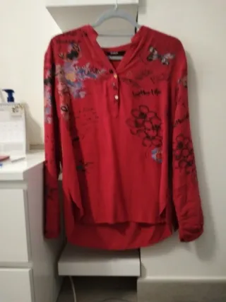Camisa Desigual Roja Estampada