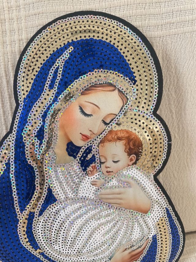 Parche Virgen María y Niño Jesús