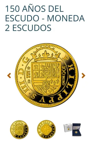 Moneda de Oro 2 Escudos 150 Aniversario