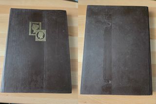 Álbum con cientos de sellos mundiales matasellados