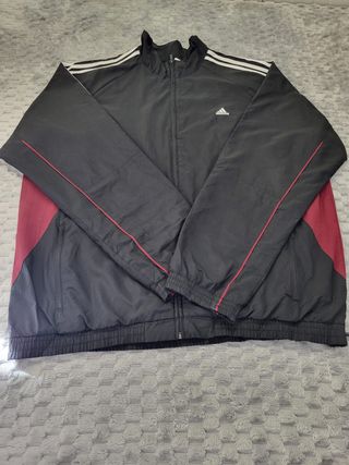 Chaqueta Deportiva Adidas XL Negra/Borgona