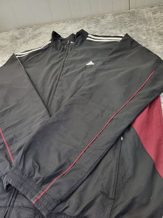 Chaqueta Deportiva Adidas XL Negra/Borgona