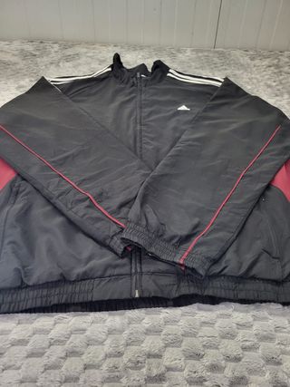Chaqueta Deportiva Adidas XL Negra/Borgona