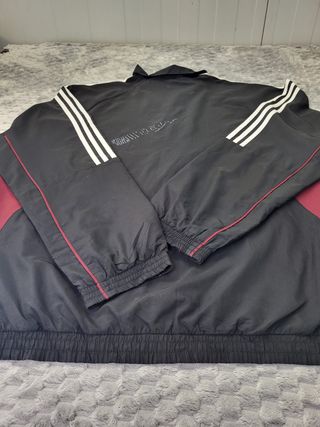 Chaqueta Deportiva Adidas XL Negra/Borgona