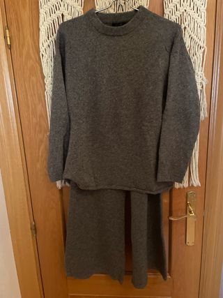 Conjunto punto gris. Massimo Dutti