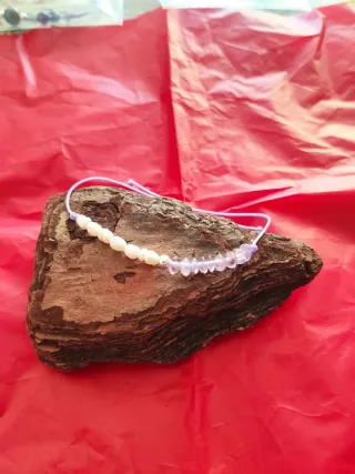 Pulsera Amatista y Perlas