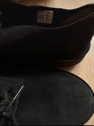 Zapatos ante negro cordones talla 40