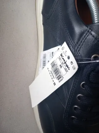 Scarpe Sportive in Pelle Blu Taglia 46