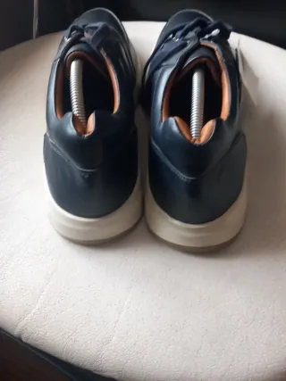 Scarpe Sportive in Pelle Blu Taglia 46