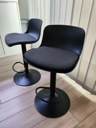 Taburetes de cocina negros (2 unidades)