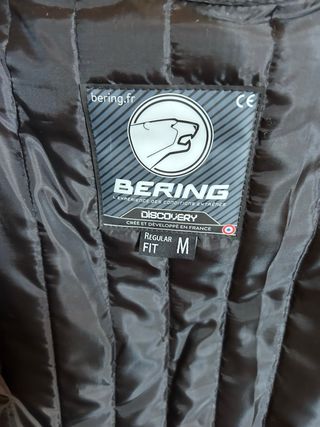 Cazadora Biker Hombre Piel Negra Bering