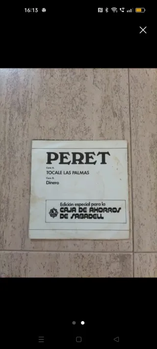 Vinilo Peret Tocale Las Palmas Dinero