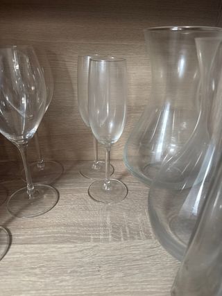 Copas de champán de cristal