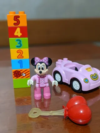 Minnie Mouse Auto con Blocchi Numerati