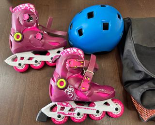 Patines infantiles Oxelo con casco y bolsa