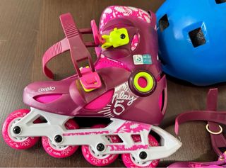 Patines infantiles Oxelo con casco y bolsa