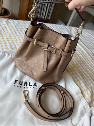 Bolso Furla Beige Piel