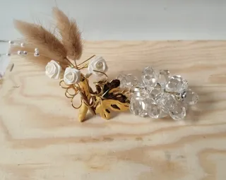 Decorazione Vetro Oro Trasparente