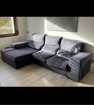 Sofá modular gris de tela