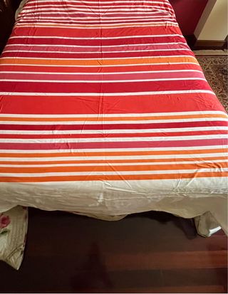 Funda Nórdica Ikea Rayas Naranja y Rojo