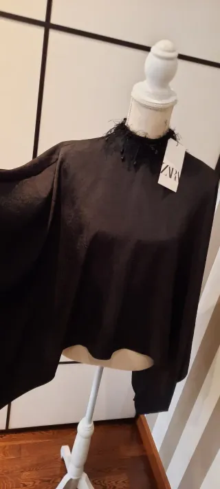 Blusón Zara Fiesta Negro