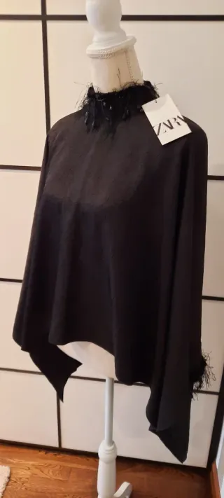 Blusón Zara Fiesta Negro