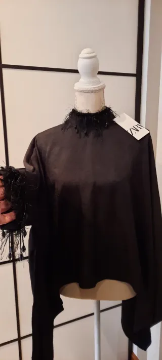 Blusón Zara Fiesta Negro