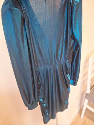 Vestido fiesta Only verde azulado