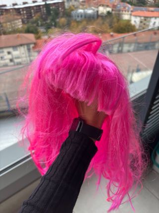 Pack 3 pelucas: naranja, rosa y negra