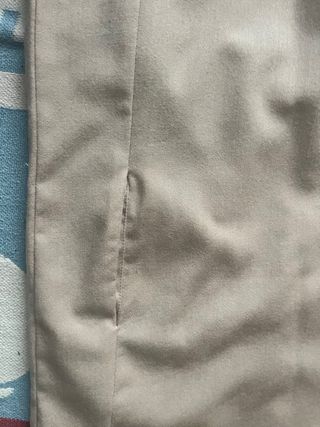 Vestido beige cuello alto invierno