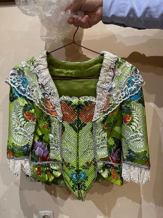 Traje Fallera Niña Verde Multicolor