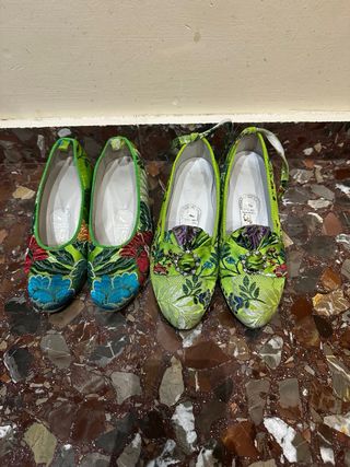 Traje Fallera Niña Verde Multicolor