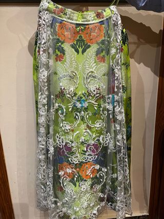 Traje Fallera Niña Verde Multicolor