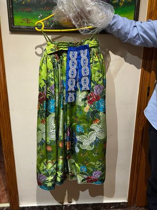 Traje Fallera Niña Verde Multicolor