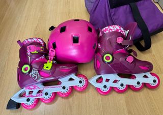 Patines infantiles Oxelo con casco y bolsa