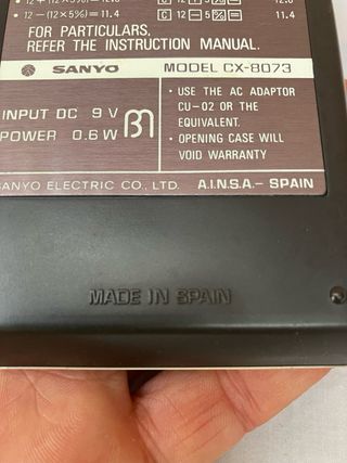 Calculadora Vintage Sanyo