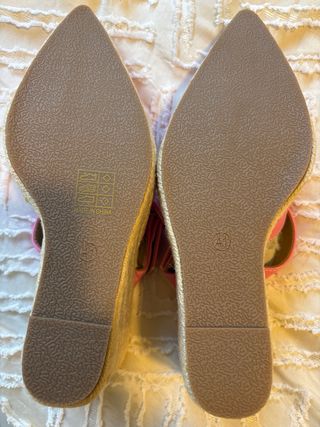 Zapatos de esparto cuña rosa
